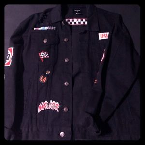 Distressed Black Jean Jacket